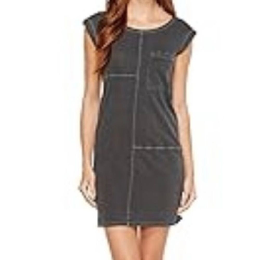 Patch Rag Slub Le Cote Gray Pocket Alternative Apparel Dress Womens Large